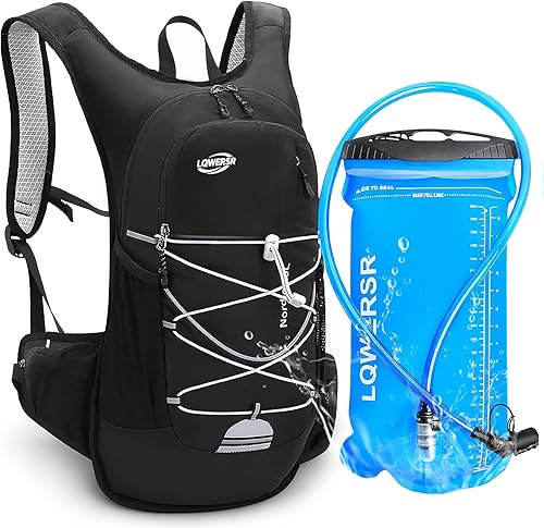 Mochila de hidratación de 20 L, ligera, transpirable, con bolsa de agua de 2 L, correas ajustables para el pecho, chaleco de hidratación para