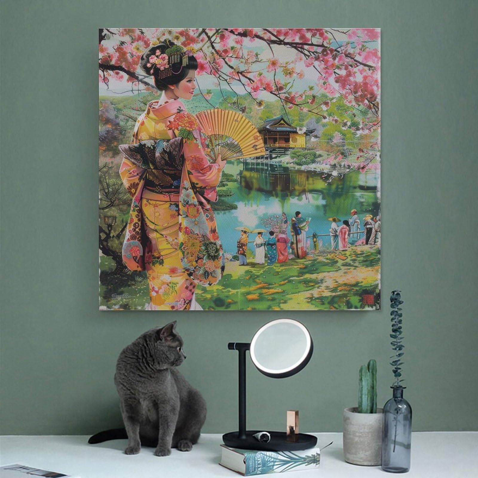 Amazon.co.jp: 令和の浮世絵 和風 絵画 お洒落 かっこいい 江戸 掛け軸