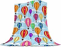 Vista 16 de Manta infantil de globo aerostático de dibujos animados de 40 x 50 pulgadas, manta de tiro de franela de felpa para niños y niñas, estampado