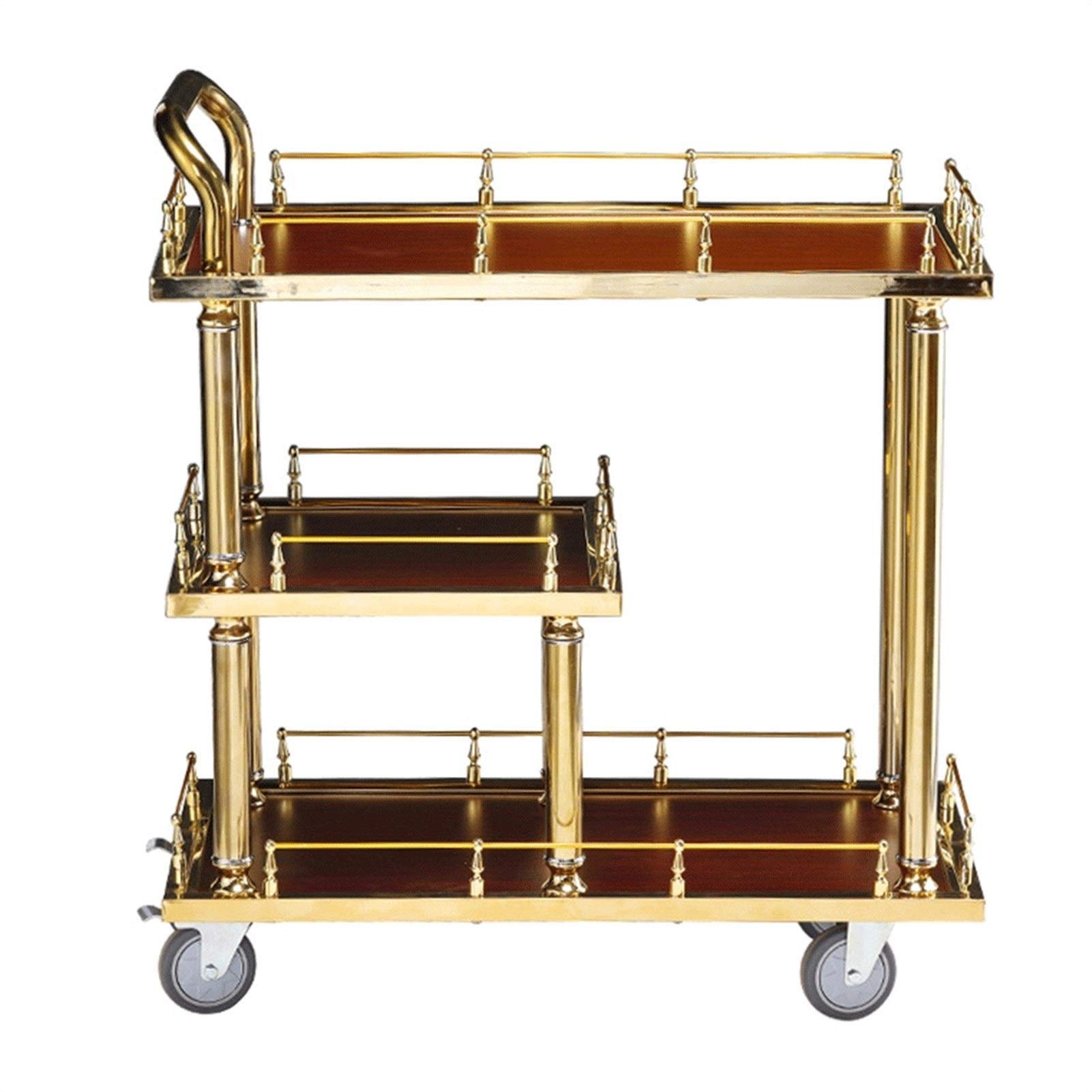 asdchZen Bar Cart Rack Storage Cart Tray Serving Island Serving Trolley Drink Trolley Bar Cart