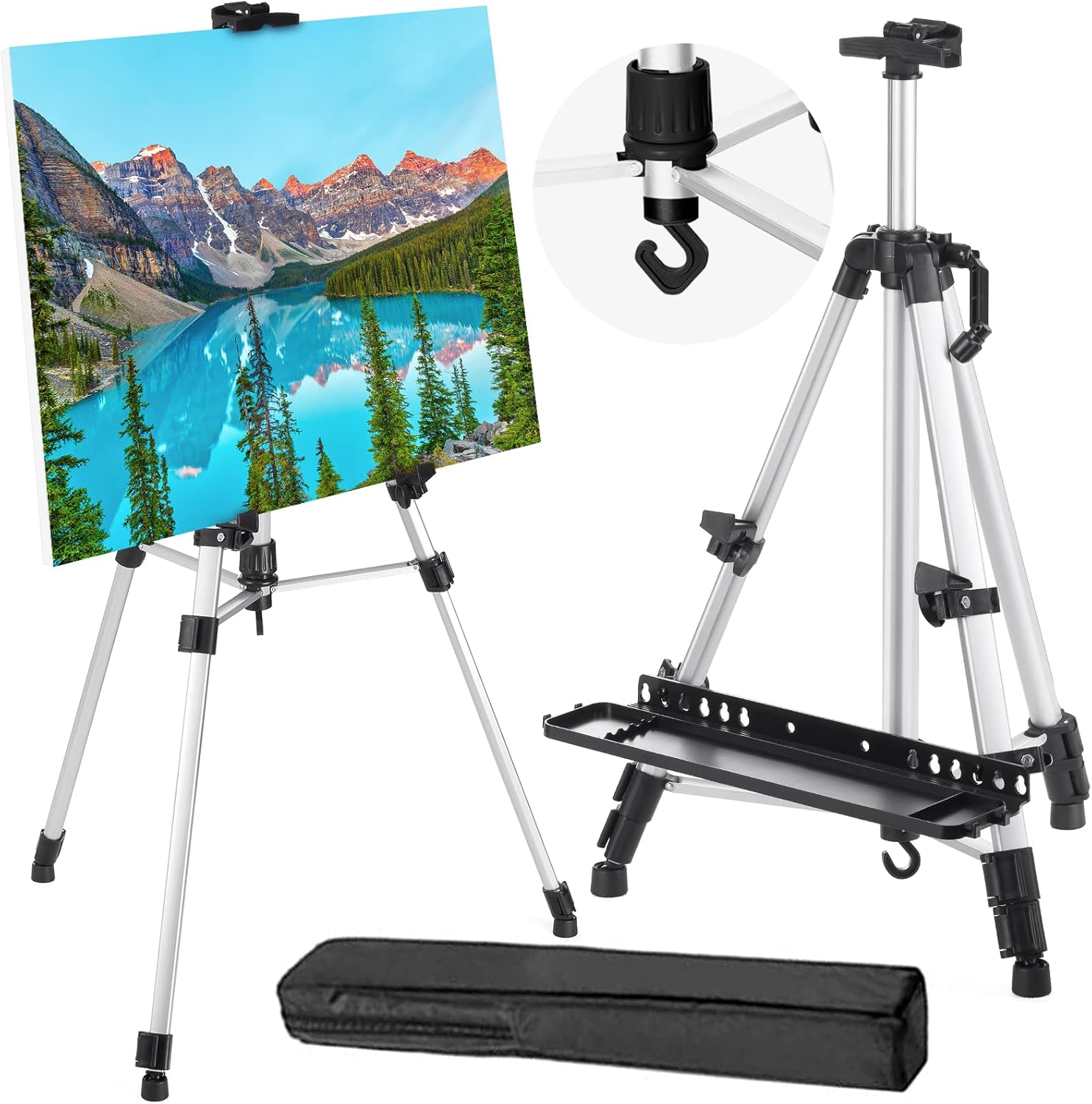 JOCOSA Easel Stand, Portable Art Easel for Display, from 20"to 61