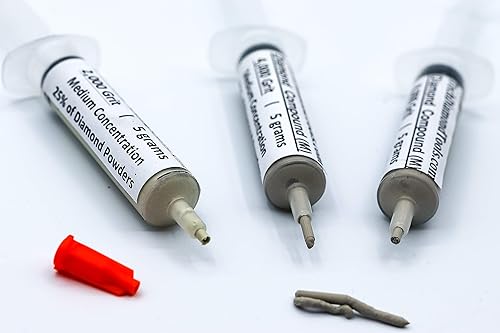 Vista 233 de TechDiamondTools Kit de 3 pasta de pulido compuesto de pulido de diamante fabricado en Estados Unidos 14000 100000 200000 grano para mármol vidrio