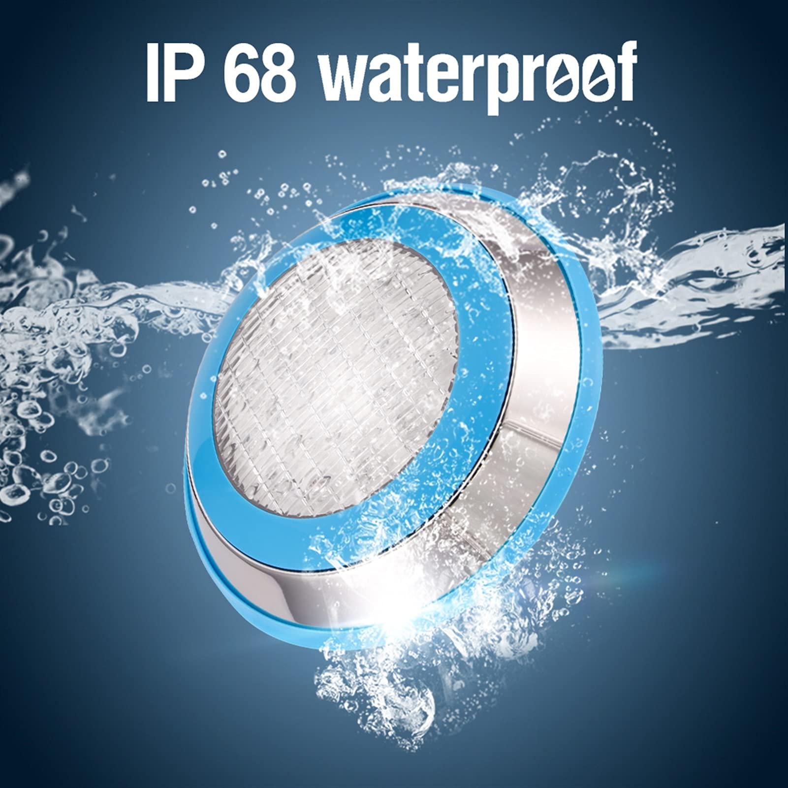 Luci subacquee a LED for Piscine IP68 Impermeabili 12V 54W Faretto a LED for laghetto (Natural)
