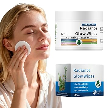 60 Pcs Tea Tree Oil Cleaning & Exfoliating Wipes, Pore Minimizer, Radiance | With AHA, BHA, Lactic Acid, Glycolic Acid, Makeup Remover Wipes, Toner Cotton Rounds, Facial Radiance Pads for Women,