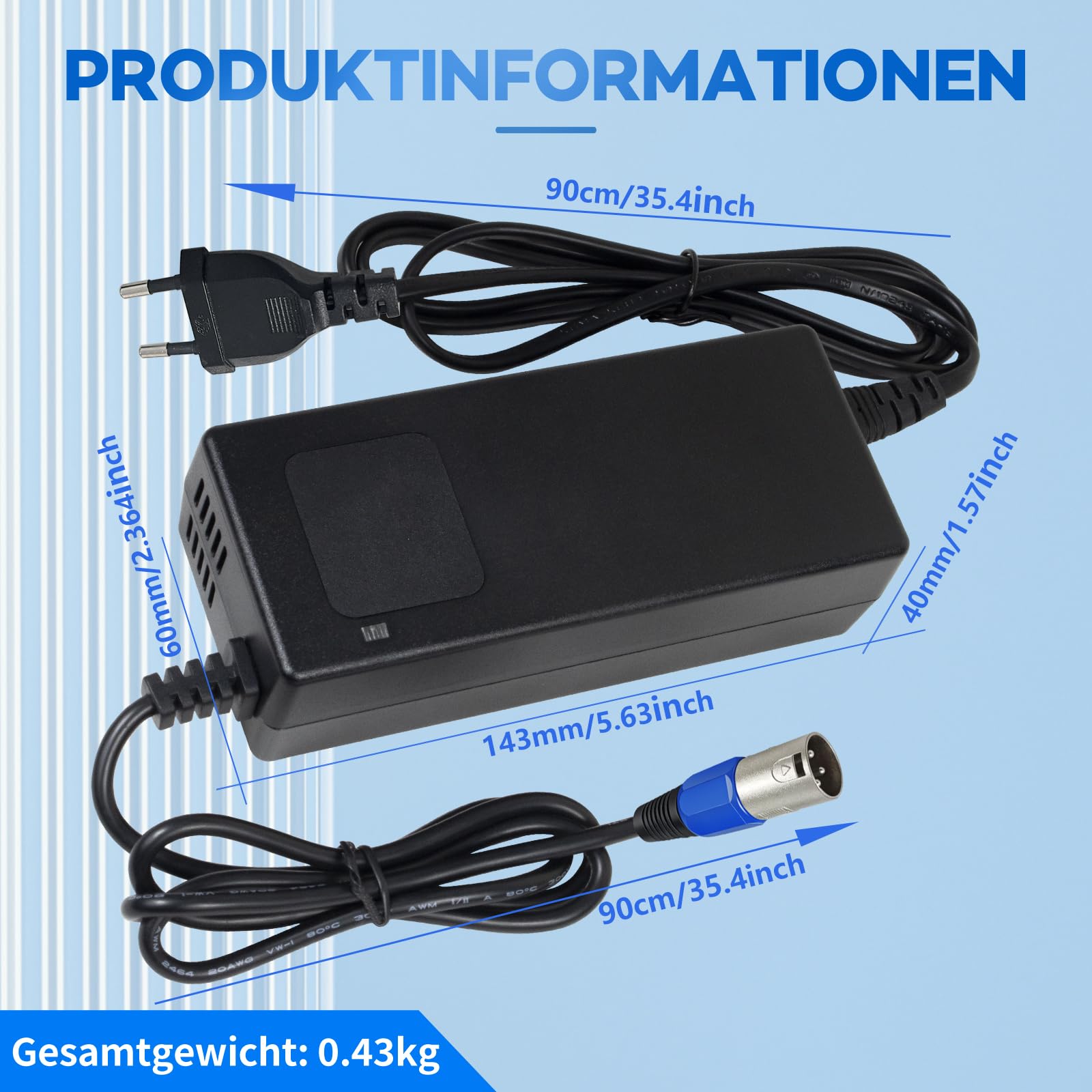 24 V 4 A Chargeur électrique 3 broches XLR mâle pour sièges roulants Lakematic, Pride Mobility, Jazzy Power Chair, Drive Medical, Golden Technologies