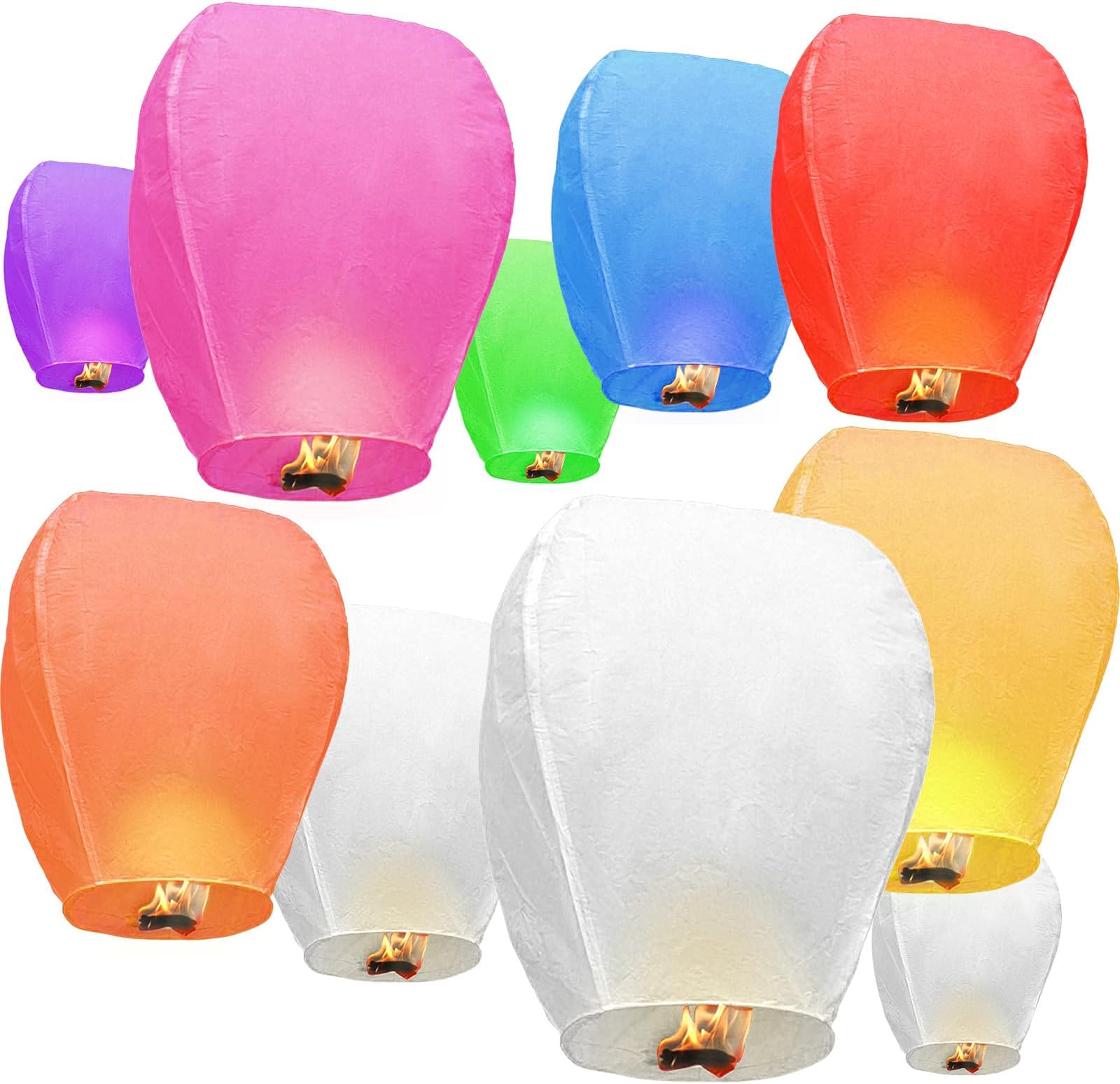 Sky Lanterns 20-Packs Chinese Memorial Lanterns to Release in Sky, Biodegradable for Festivals, Wishes, Memorials, Funerals, Birthdays & Parties – Ships from The USA