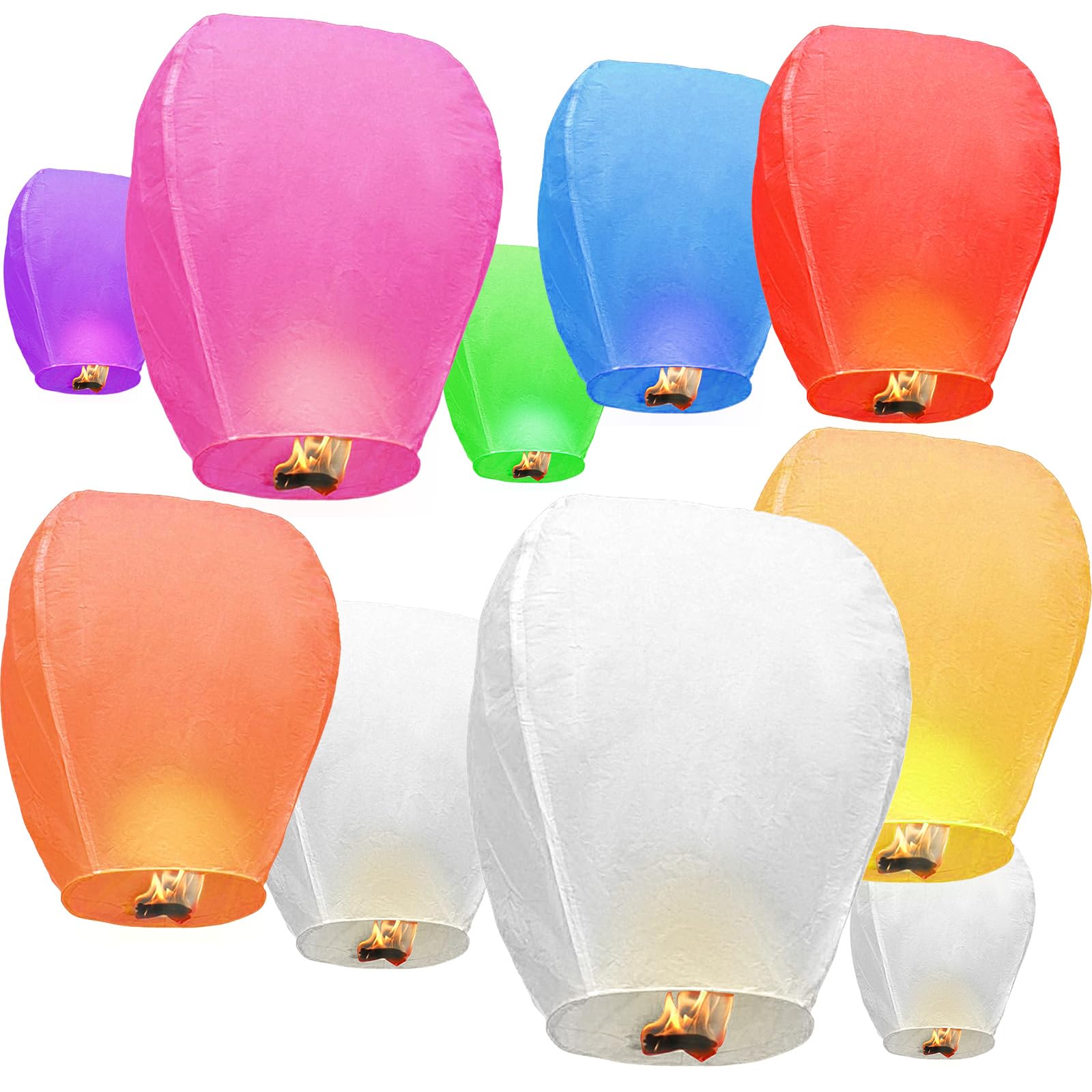 Sky Lanterns 20-Packs Chinese Memorial Lanterns to Release in Sky, Biodegradable for Festivals, Wishes, Memorials, Funerals, Birthdays & Parties – Ships from The USA