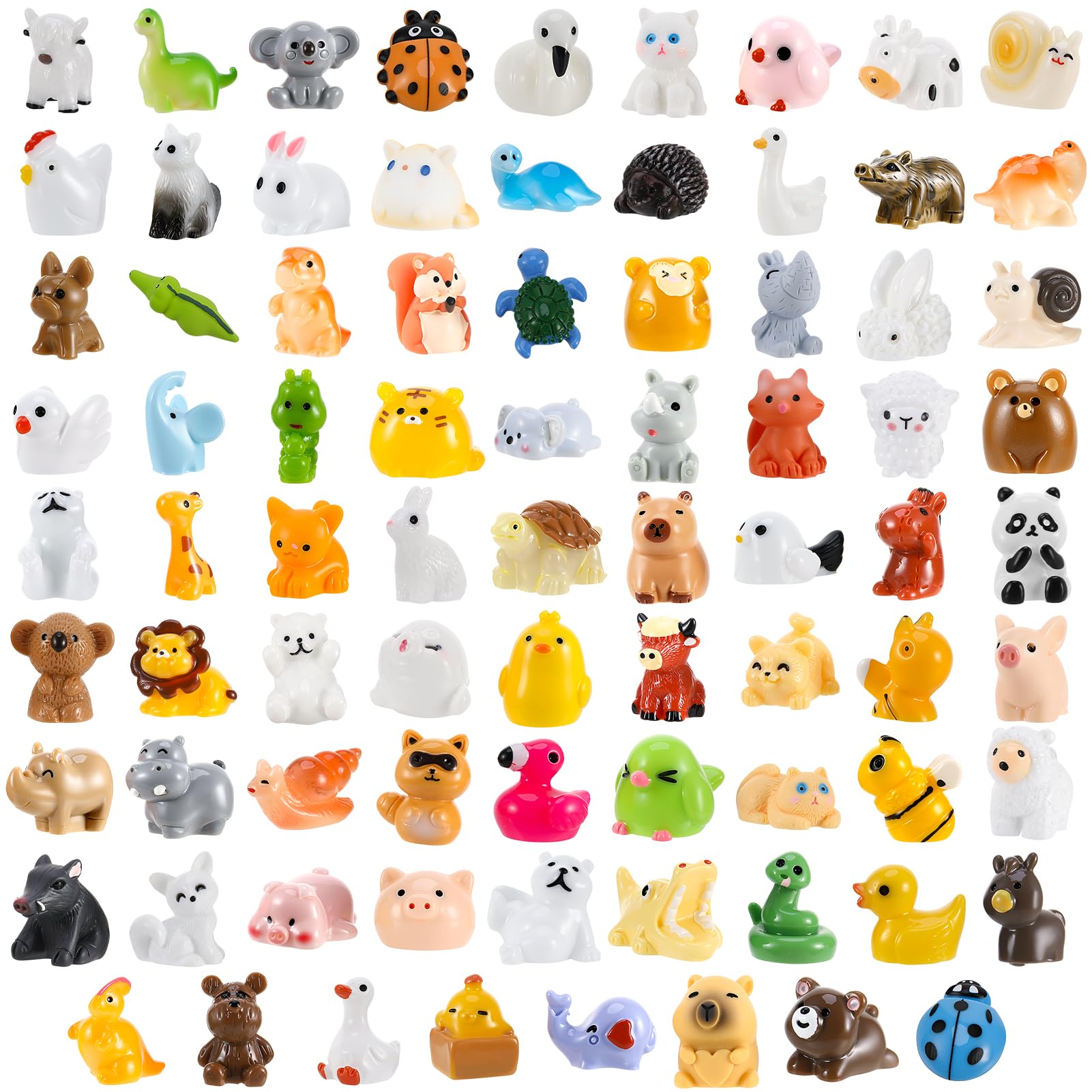 GSrenyu 80 Pcs Resin Animals Small