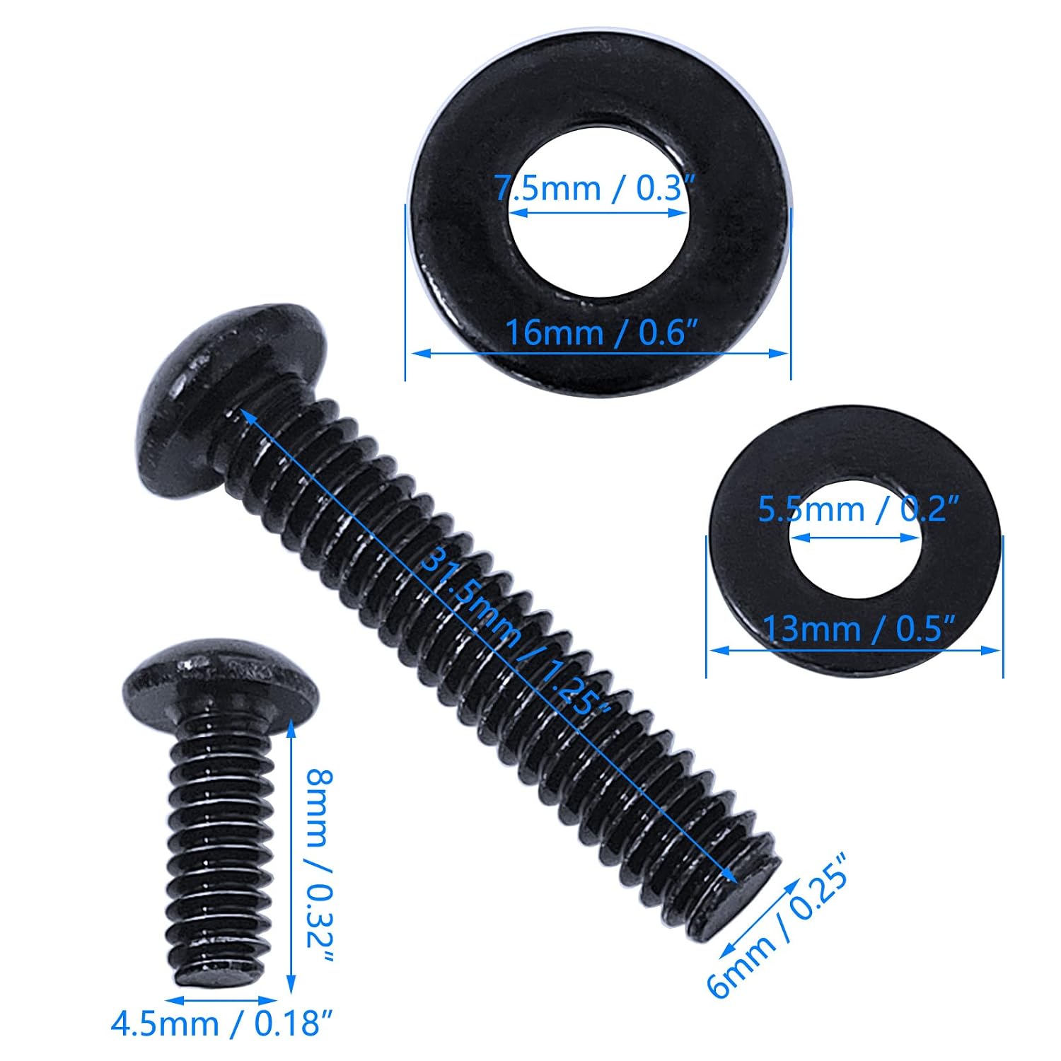 304 Stainless Steel Motorcycle Switchgear Screws Compatible with David-Son Sof-Tail 96-25 16 Sets