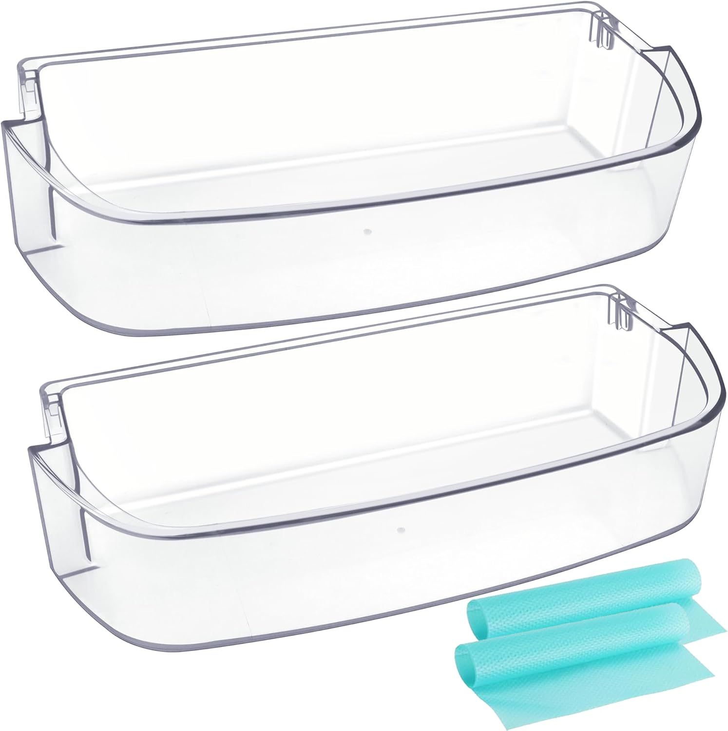 WPW10710203 W10710203 WRS588FIHZ00 Door Shelf Bin Replacement for Whirl-pool Ken-more Refrigerator Door Shelf Parts 3436767 W10451871 WRS588FIHZ04 WRS571CIDM01 by Fetechmate - 2 Pack Door Bin