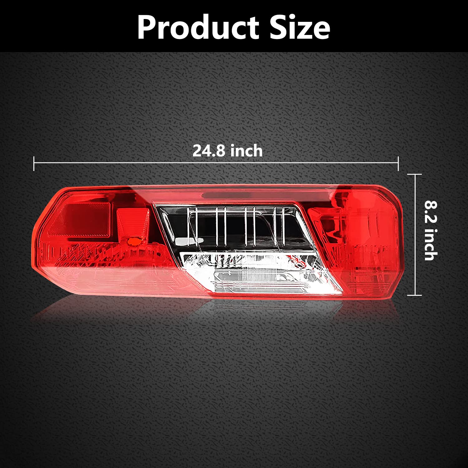 Tail Light Assembly for Ford Transit T150, T250, T350 - Fits Vehicles from 2014 Onward - Rear Lamp (R - Passenger Side)