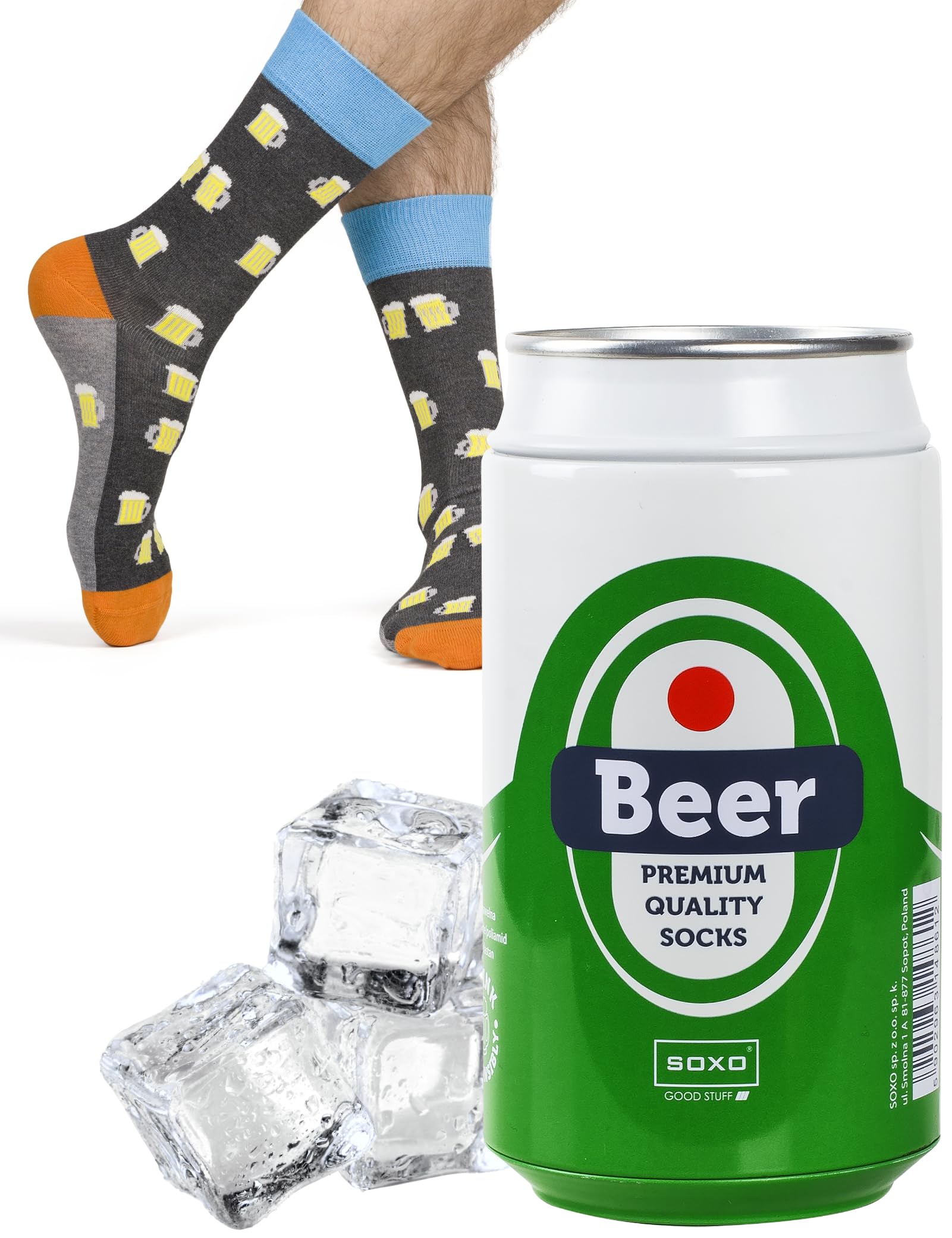 soxo Beer Lover Gifts Socks Men Mens Cotton Sock Colourful Funky Gift Men's Presents 6.5-10.5 Beer 1 Pair