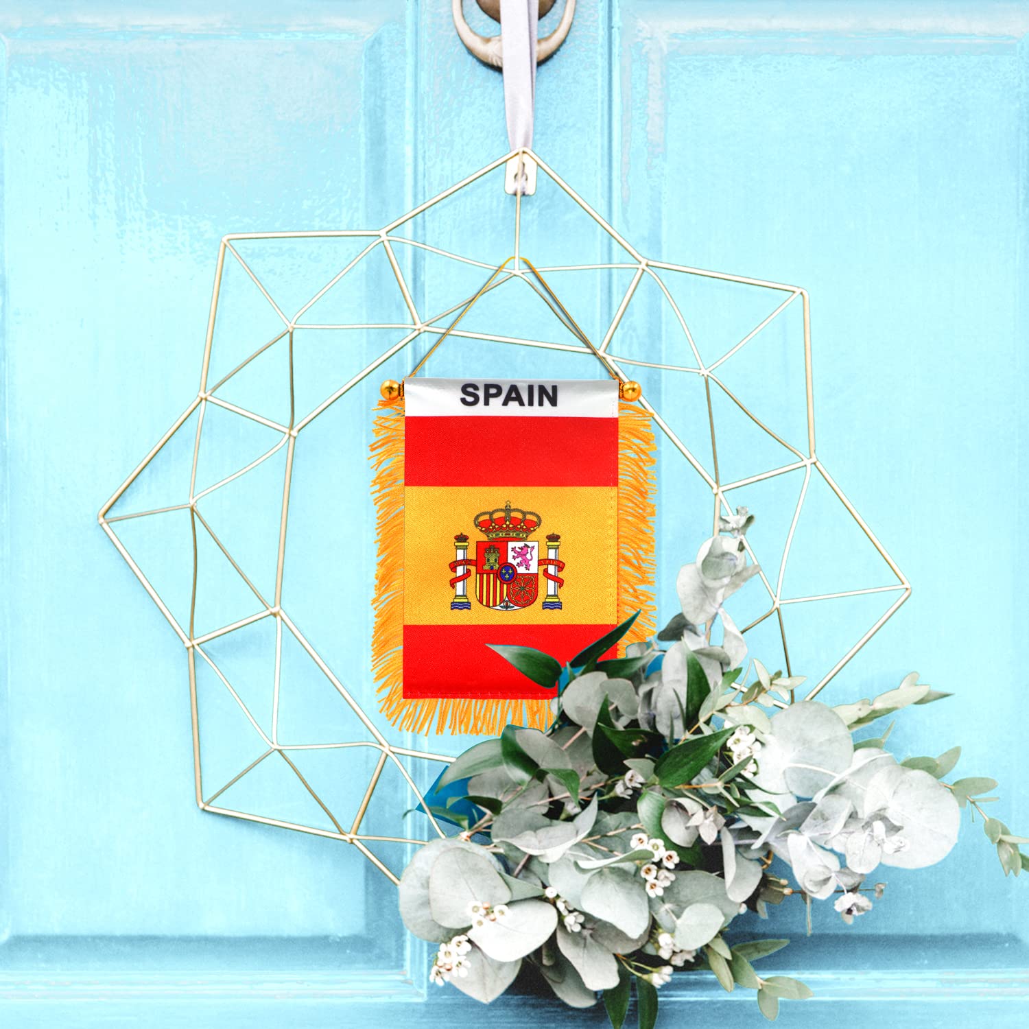 Fanion Drapeau Wallis Et Futuna 15x10cm - Décoration Voiture Ou Intérieur - Polyester