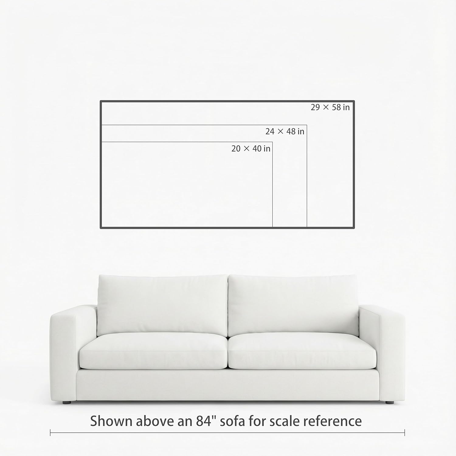 SENROLAN Extra Large Coastal Wall Art for Living Room, Horizontal Seascape Canvas Wall Art with Boat and Birds, Neutral Ocean Picture for Bedroom Wall, Ready to Hang Beach Wall Decor, 29x58 Inch