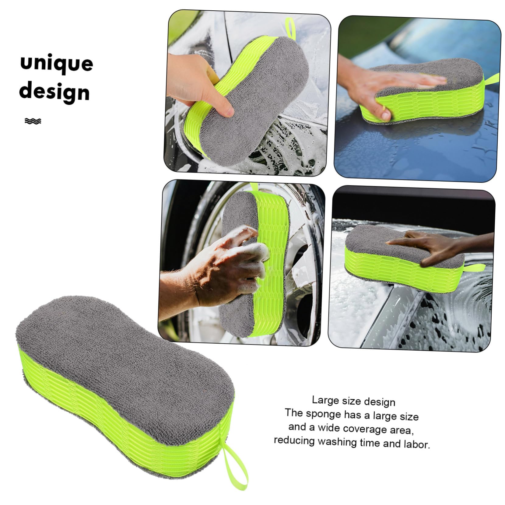 ULTECHNOVO 5stücke Car Cleaning Sponge Hochdichter Waschschwamm Für Reinigen Polieren Und Langlebig Und Vielseitig Einsetzbar Für Effektive Fahrzeugpflege