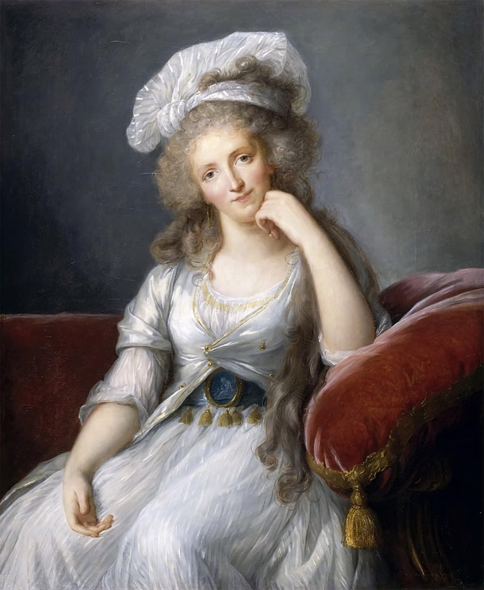 ARToPHIIU Famous Painting Picture Art Print Artwork Picture Louise Marie Adélaïde Penthièvre Duchess of Orléans by Elisabeth Louise Vigee Lebrun Poster Painting Art for Home Decor 60x90cm