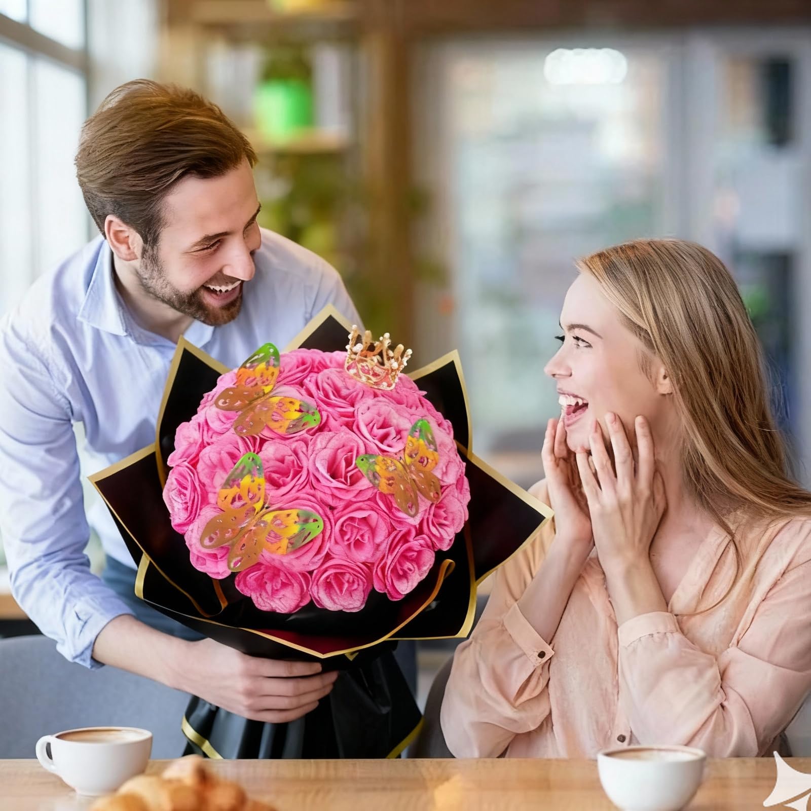 Set 24 Fiori Artificiali Rosa In Tessuto Seta, Teste Fiore Miste Per Decorazioni Fai Da Te, Matrimoni E Accessori Capelli