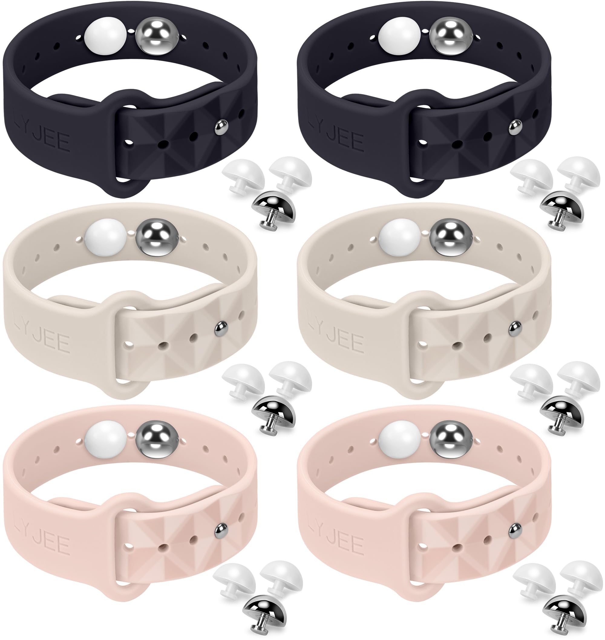 Motion Sickness Bracelets for Travel: Acupressure Anti Nausea Wristband for Morning Sickness - Sea Sickness Wristbands for Car Boat Air - Nausea Bands for Motion Sickness Black/Starlight/Pink
