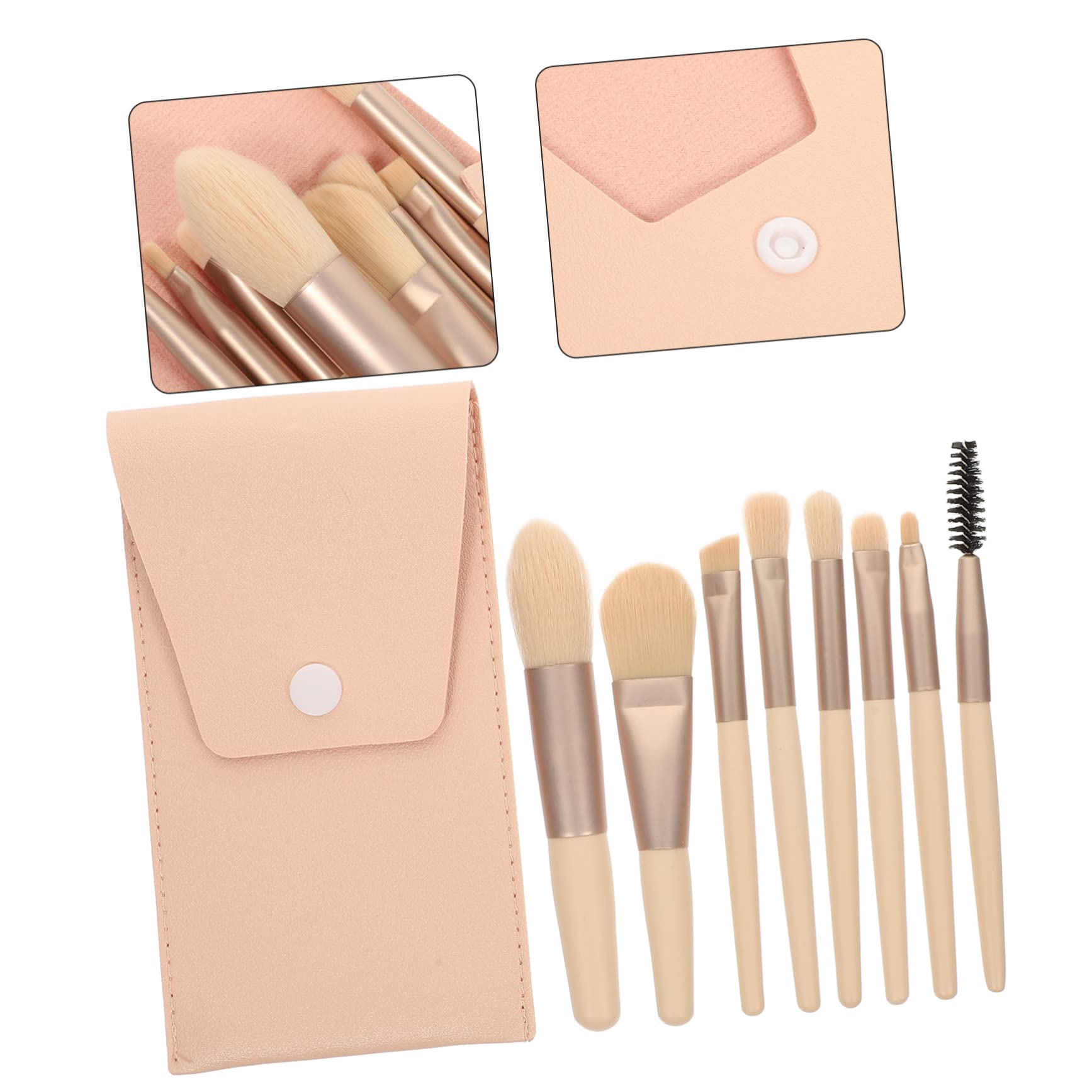 FRCOLOR 5sätze Teiliges Mini-make-up-pinselset Mit Holzgriff Tragbare Kosmetikwerkzeuge Für Foundation Concealer Und Lidschatten Für Und Make-up-enthusiasten