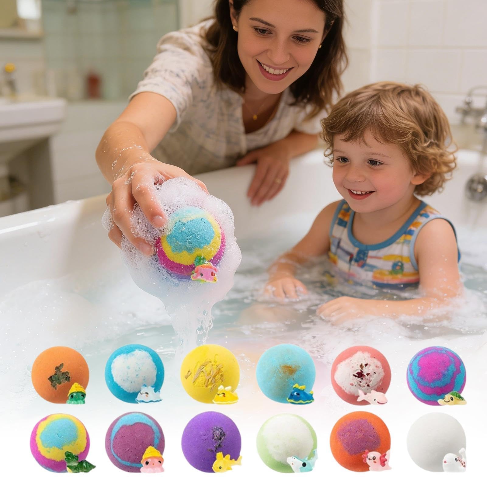 Juego de Baño con Sales Efervescentes Set de 12 Unidades: Juguetes