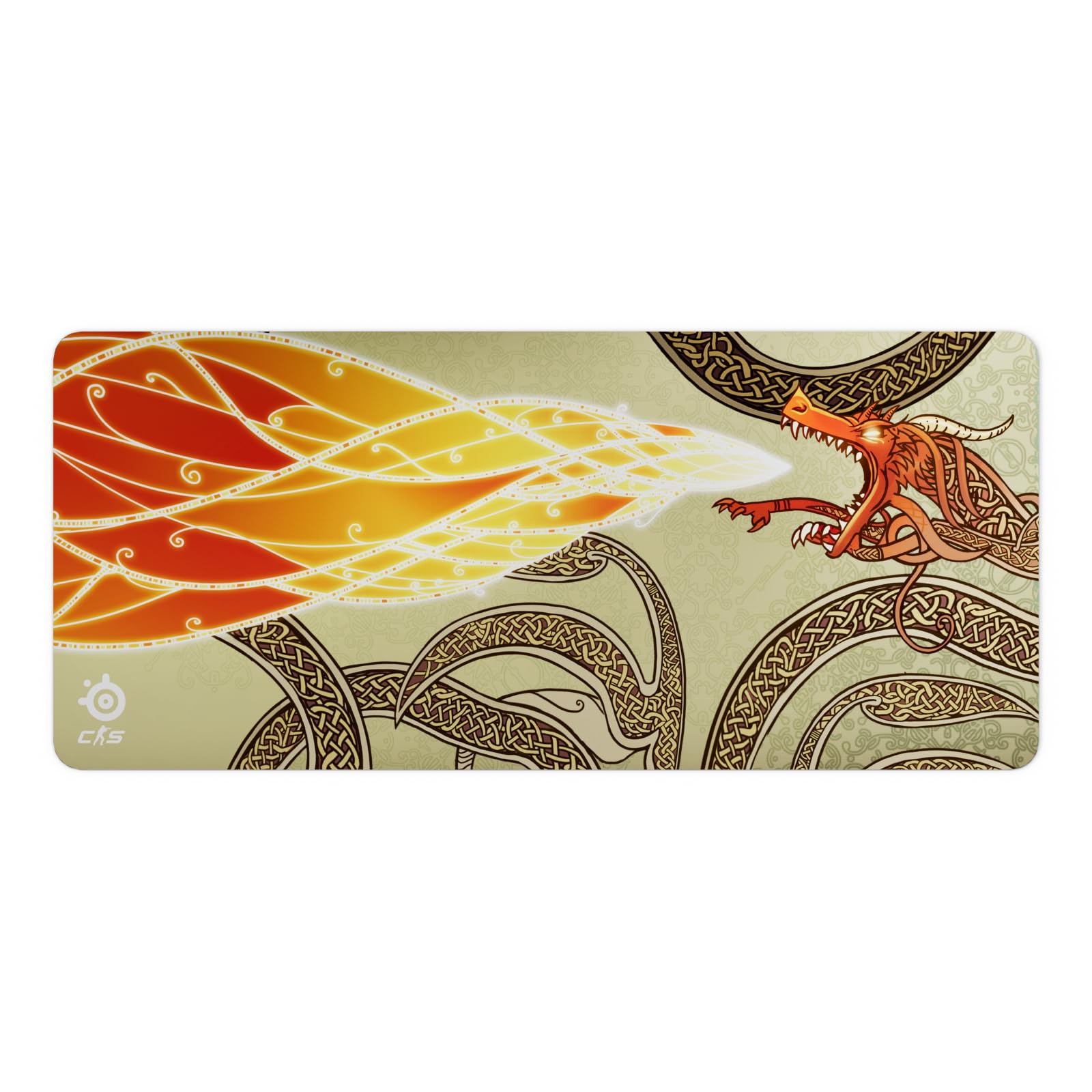 SteelSeries Alfombrilla Gaming QcK - CS2 Dragon Lore - Tela XXL - Cubre escritorios - Gran rastreo y Estabilidad - Optimizada para sensores de Gaming - para los géneros FPS, acción y RPG