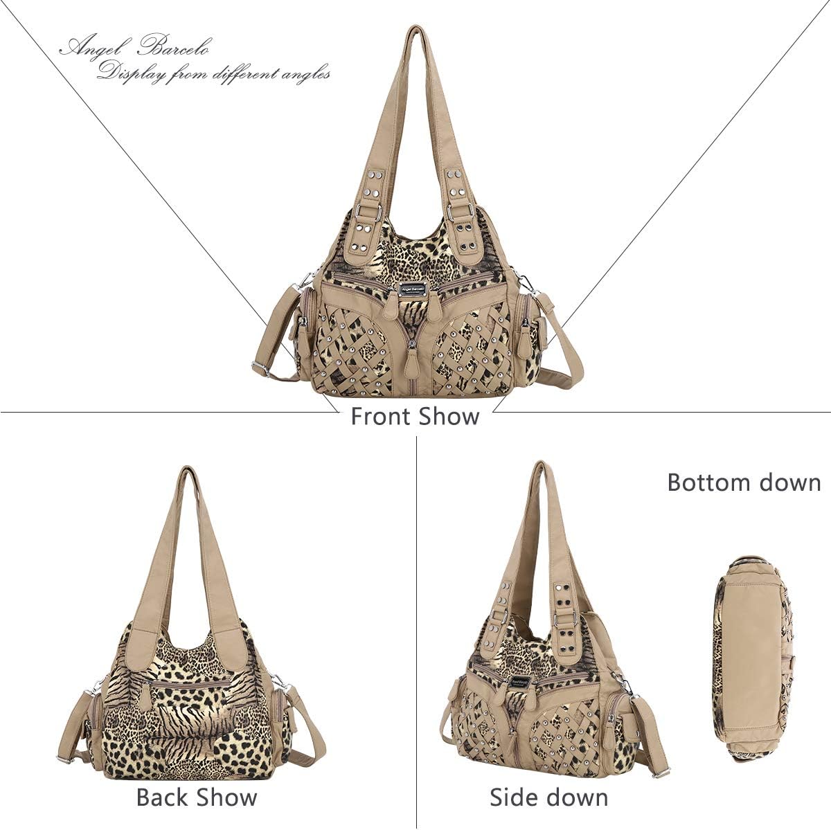 Angel Barcelo Purses for Women Large Shoulder Bag Soft Hobo Bags for Women - Image 4