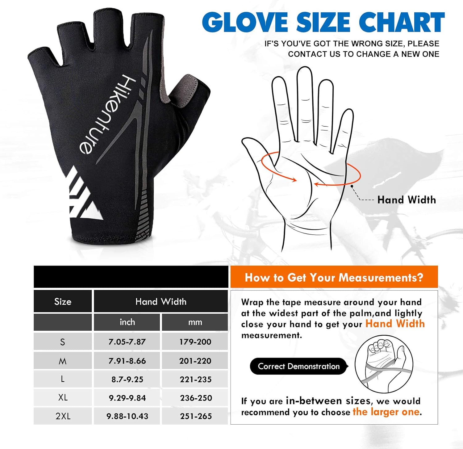 Hikenture Cycling Gloves for Men Women Mountain Road Bike Gloves Half Finger Padded Bicycle Glove : Sports & Outdoors