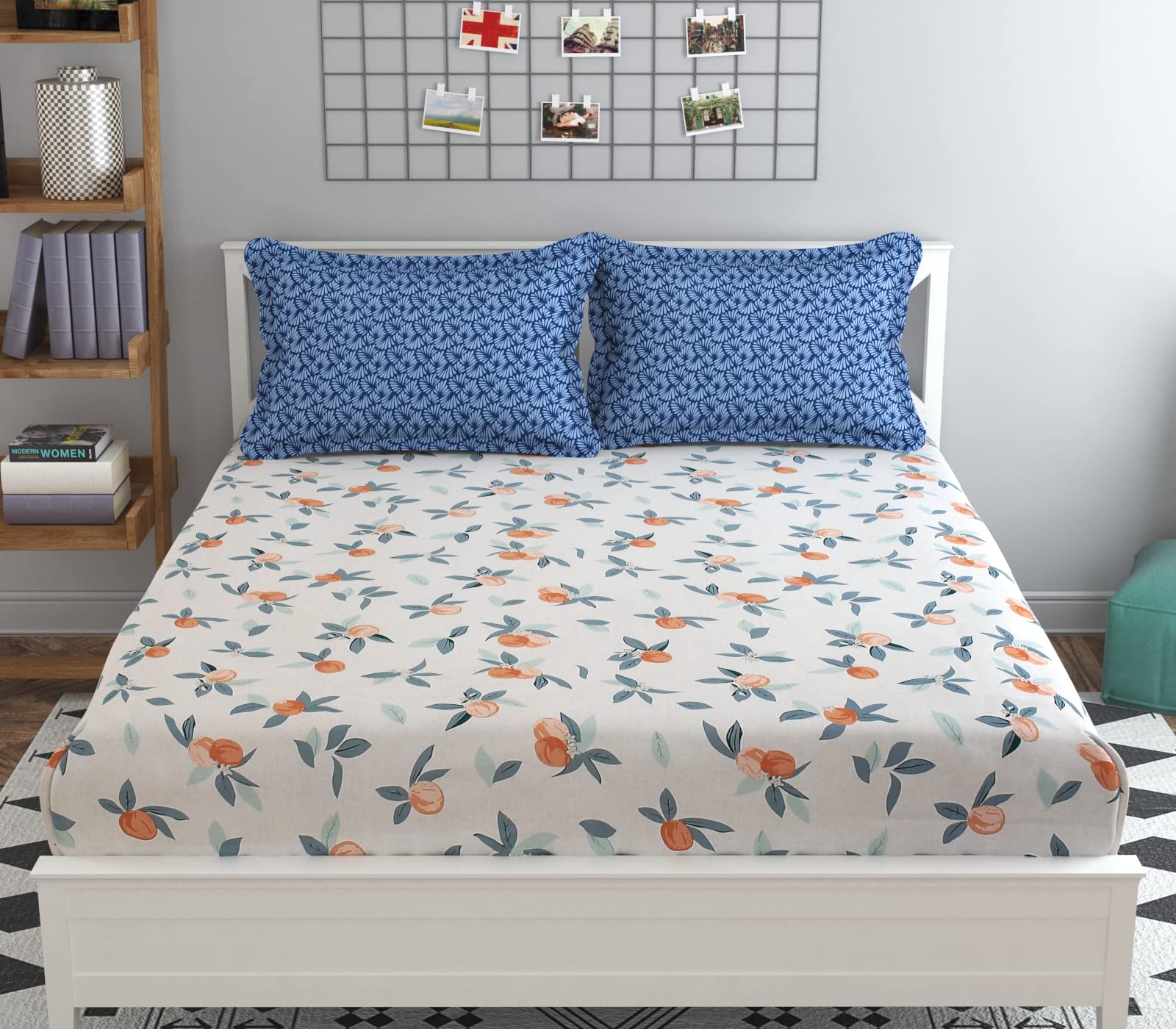 MAFATLAL Cotton Blend Abstract Double Bedsheet with 2 Pillow Covers (B0B81XK4NR) Amazon Price History, Amazon Price Tracker