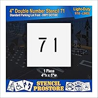 Vista 66 de Plantillas para pavimento, bordillo y WheelStop, plantilla de doble número de 4 pulgadas, (18), 4 x 4 x 1/16 pulgadas, livianas
