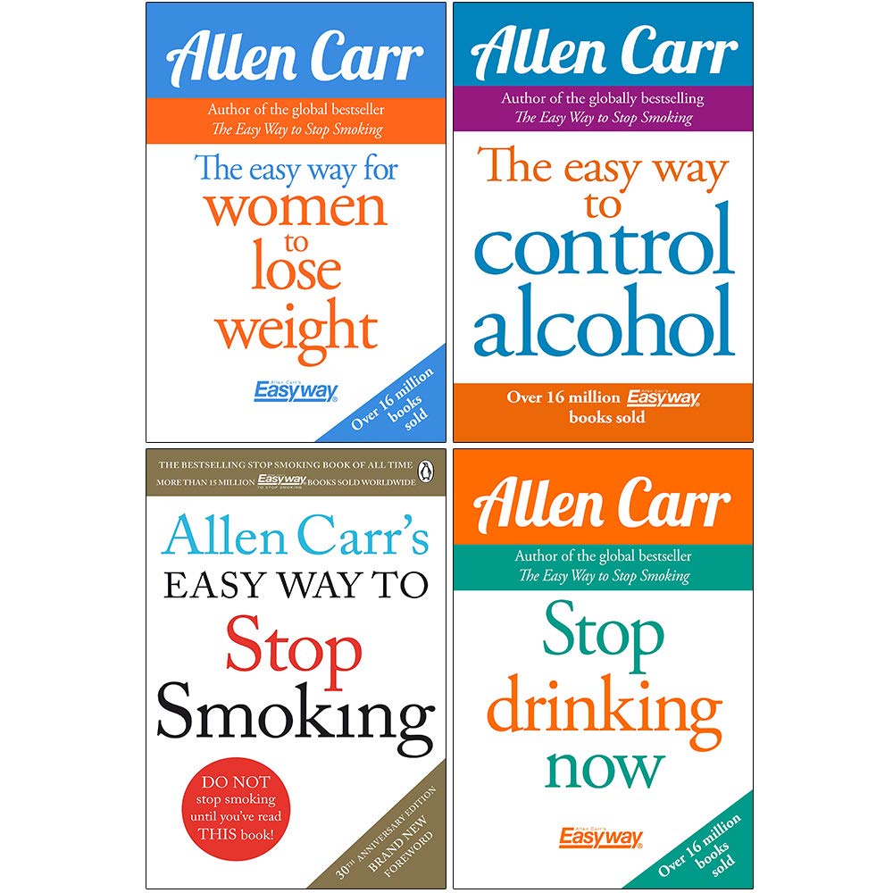 Allen Carr Collection 4 Books Set (The Easy Way for Women to Lose Weight, Easy Way to Control Allen Carr Collection 4 Books Set (The Easy Way for Women to Lose Weight, Easy Way to Control