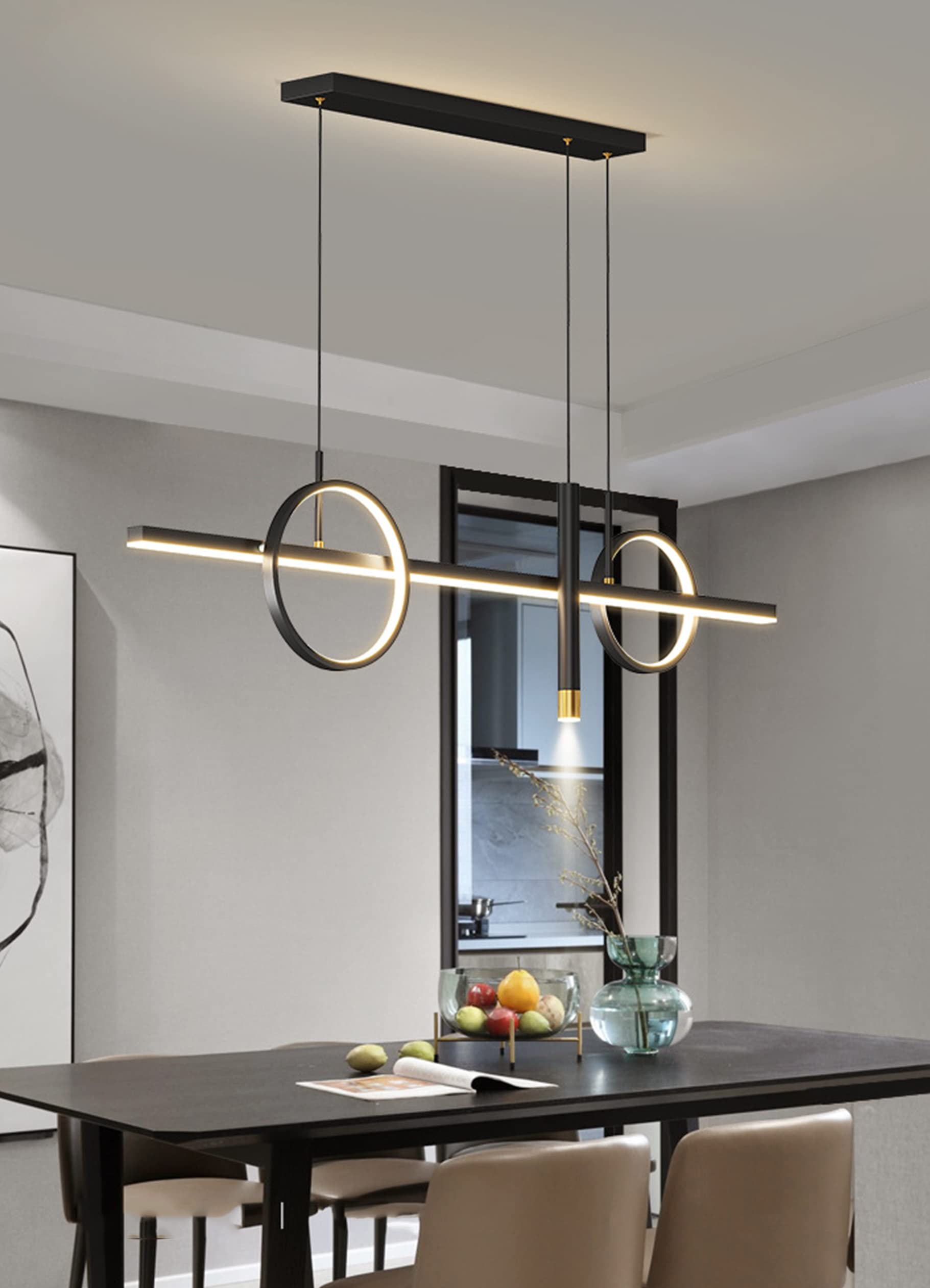 Lampada A Sospensione LED Dimmerabile Con Telecomando - Per Soggiorno, Sala Da Pranzo, Moderno