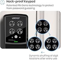 Vista 4 de Lockly Secure Plus, cerradura de puerta de entrada sin llave, cerraduras inteligentes para puerta delantera, cerrojo de bloqueo inteligente, teclado