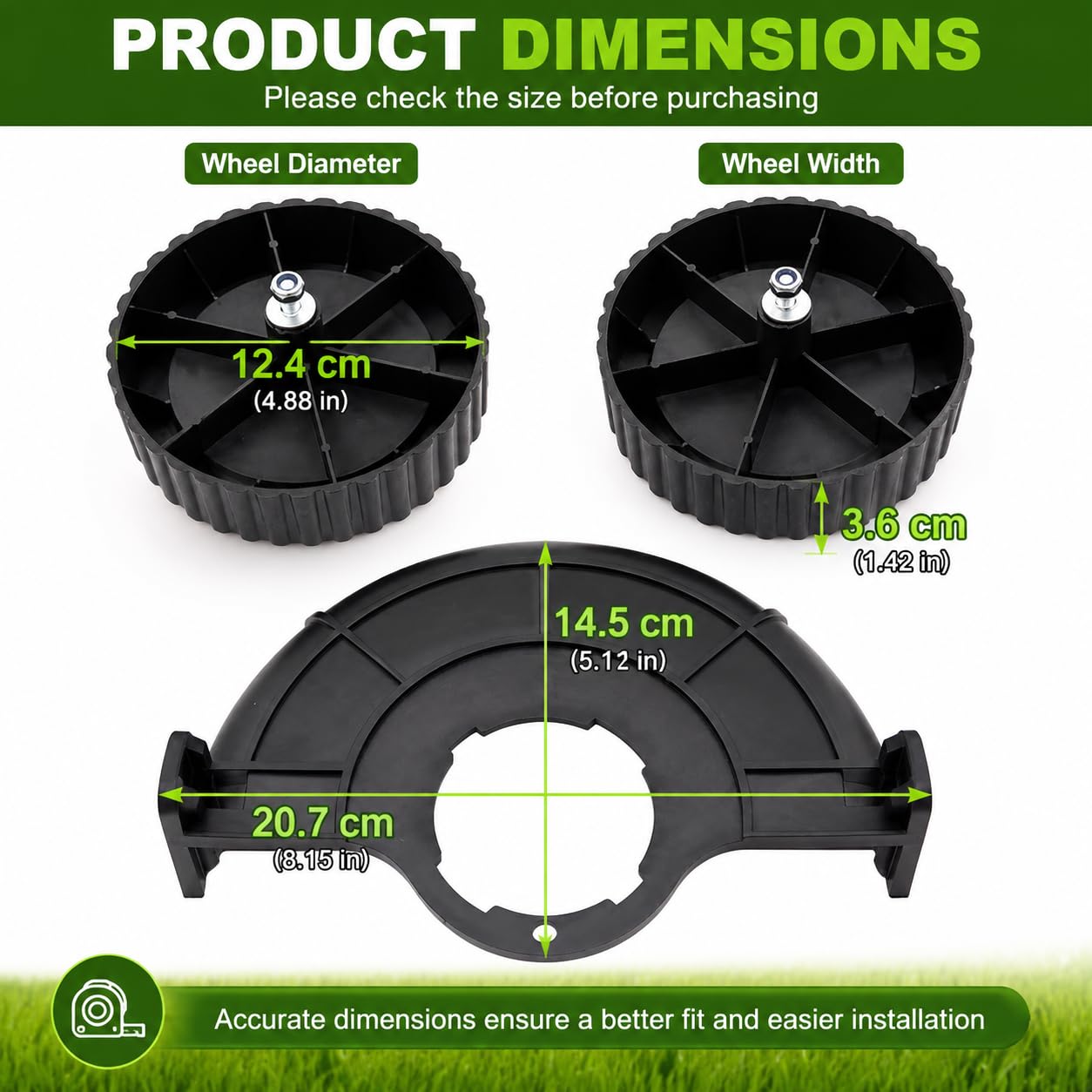Rueda Soporte Desbrozadora para Husqvarna 129L 2014–2026,Cortabordes Guía Doble