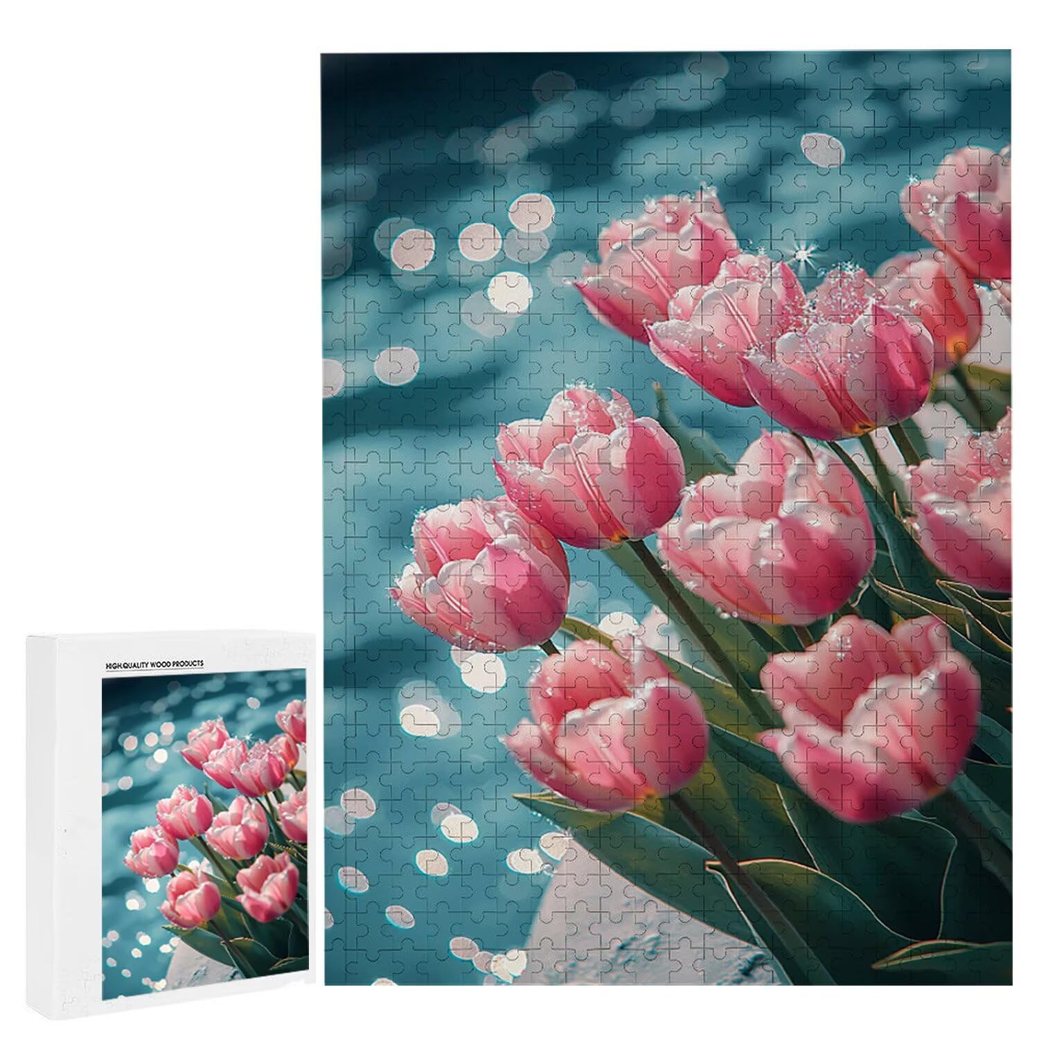 1000 sztuk puzzli, tulipany kwiatowe 1000 sztuk puzzli dla dorosłych, prezent rocznicowy, prezent świąteczny, dekoracja domu, zapobieganie degeneracji mózgu u osób starszych v-980