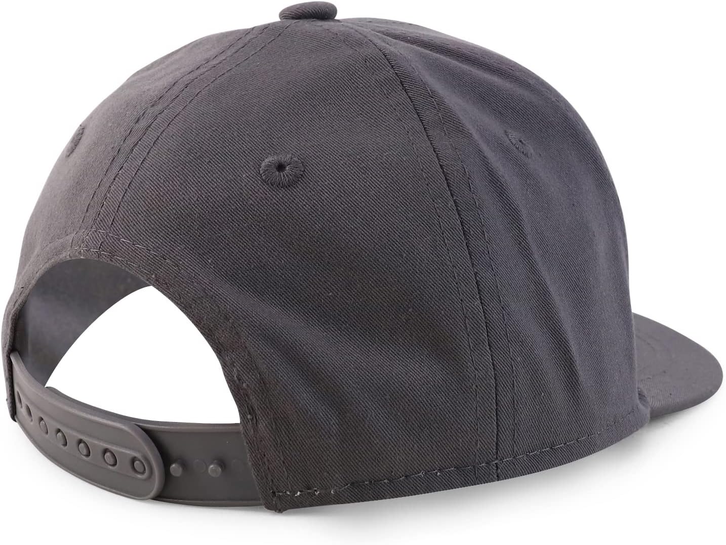 Armycrew Plain Structured Flatbill Snapback Cap Fits Infant to Youth