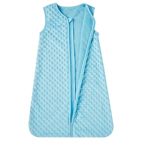 Miniatura 8 de DaysU Saco de dormir de microforro polar de 12 a 18 meses, 1.0 TOG sin mangas, con cremallera de 2 vías, saco de dormir para bebé, unisex, 1