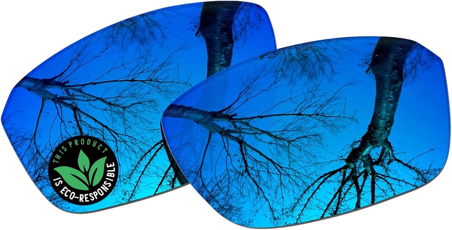 Raydi Polycarbonate Replacement Lenses & Nosepads for Oakley Split Shot OO9416 Rectangular Sunglasses