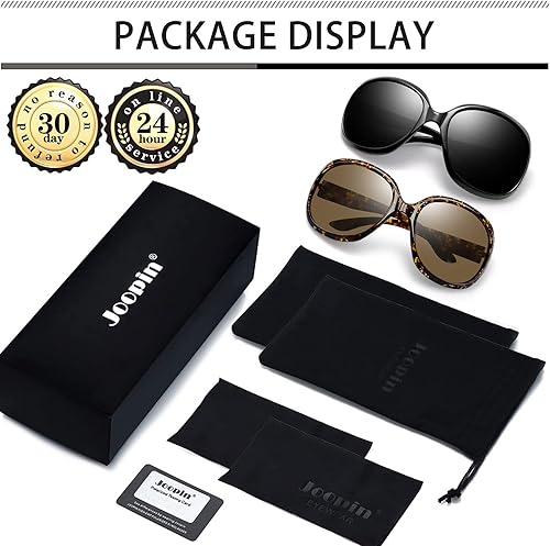 Miniatura 6 de Joopin Lentes de sol polarizados para mujer, de gran tamaño, de gran tamaño, para conducir, con protección UV, lentes de sol grandes