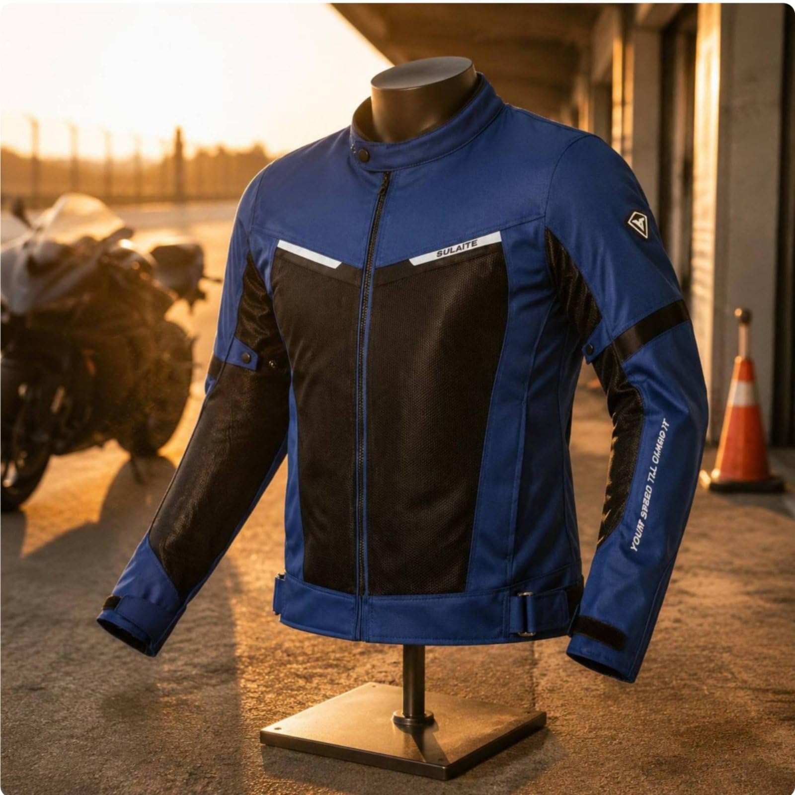 URJIX Breathable Mesh Motorcycle Jacket Vented Summer Riding