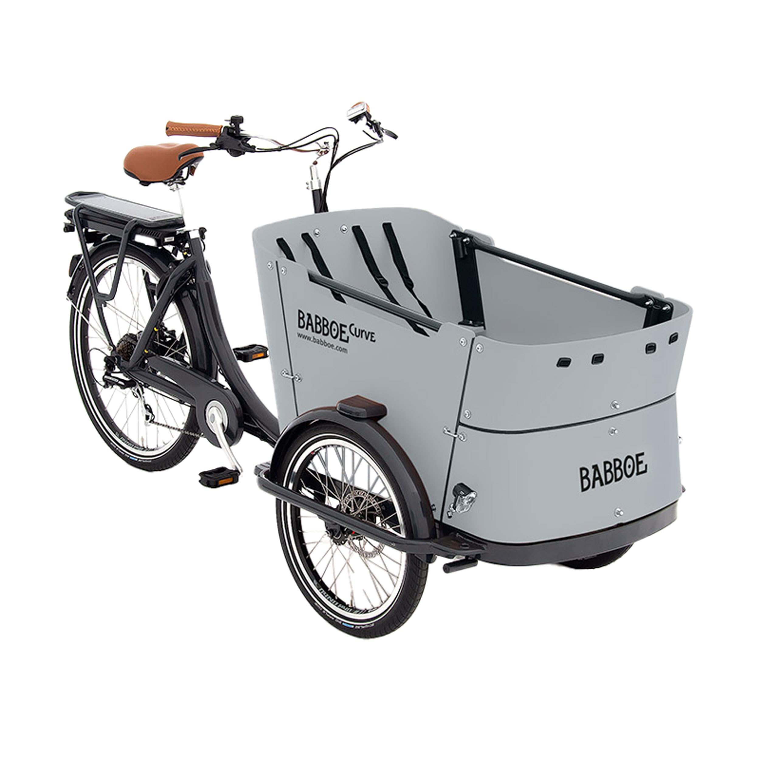 Premium Schutzmatte für Babboe Curve | Lastenrad Fußmatten Teppiche | Lastenrad Zubehör | mit Einfassung | Farbe Schwarz