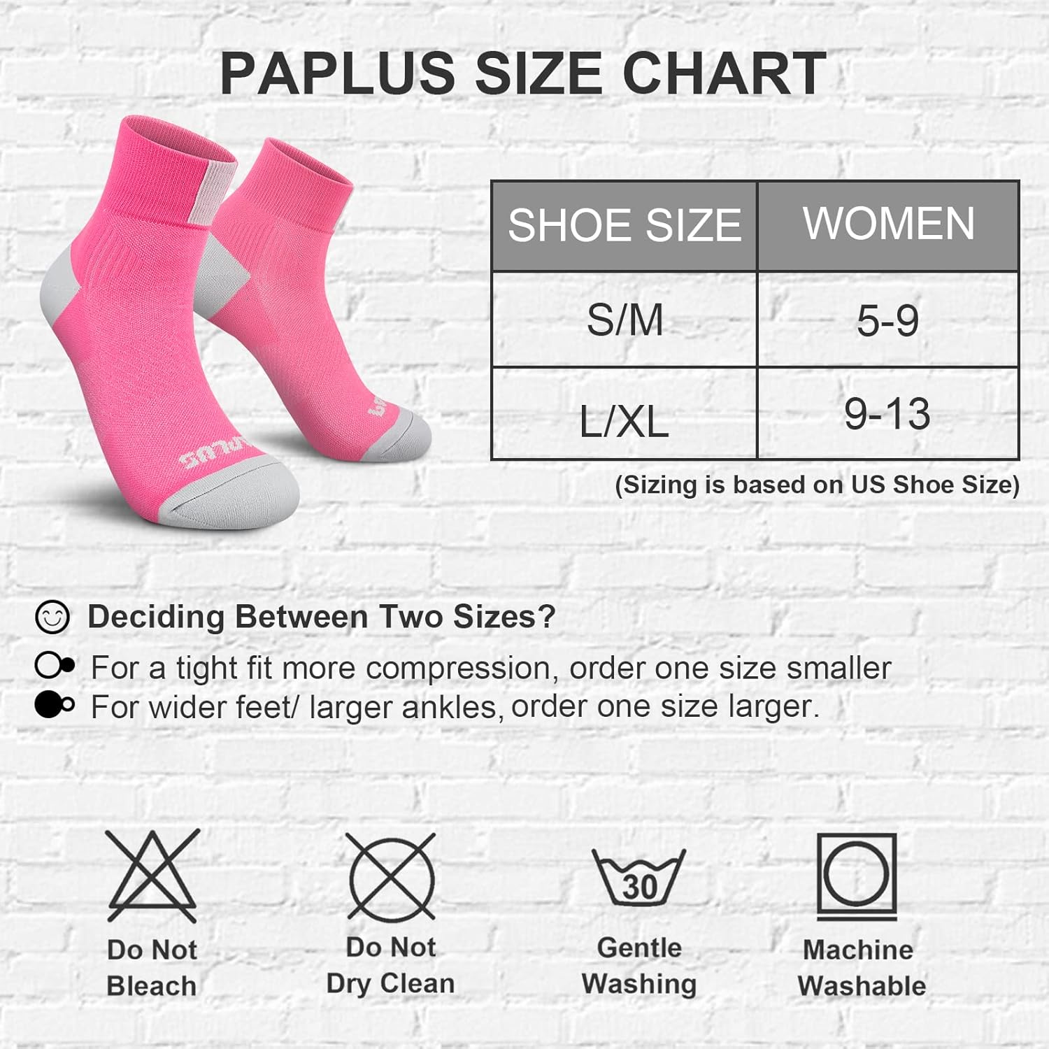 PAPLUS Ankle Compression Socks for Women 6 Pairs, Running Athletic Socks with Arch Support，Plantar Fasciitis Socks - Image 3
