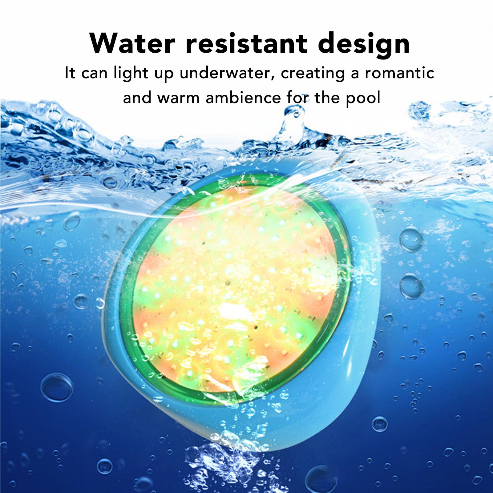 Asixxsix LED-Poolleuchte, Mehrfarbige LED-Pool-Einbauleuchte, IP68 Wasserdichte Unterwasser-Pool-Glühbirne mit APP-Steuerung und Fernbedienung, 26 Fuß Langes Kabel, Schwimmbadleuchte