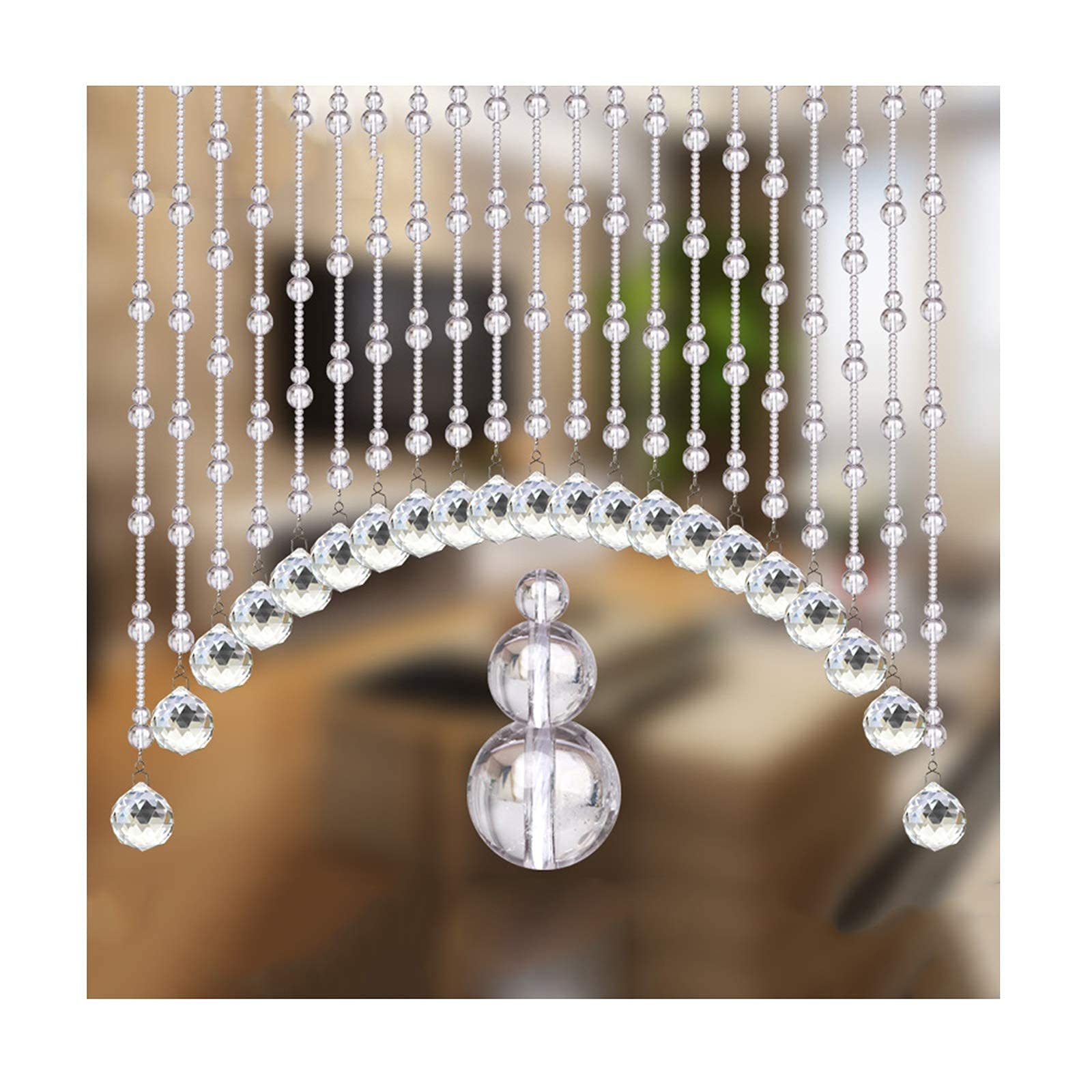 Rideau de perles de cristal pour ornements d'entrée et décoration de porte