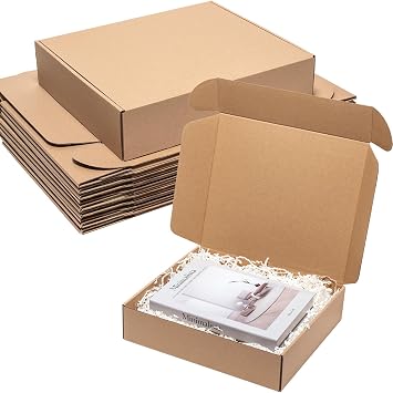 Wowxyz Shipping Boxes 13x11x3 Inches 20 Pack Corrugated Cardboard Mailing Boxes for Small Business, Kraft Literature Mailer Medium Brown Box Packaging Supplies