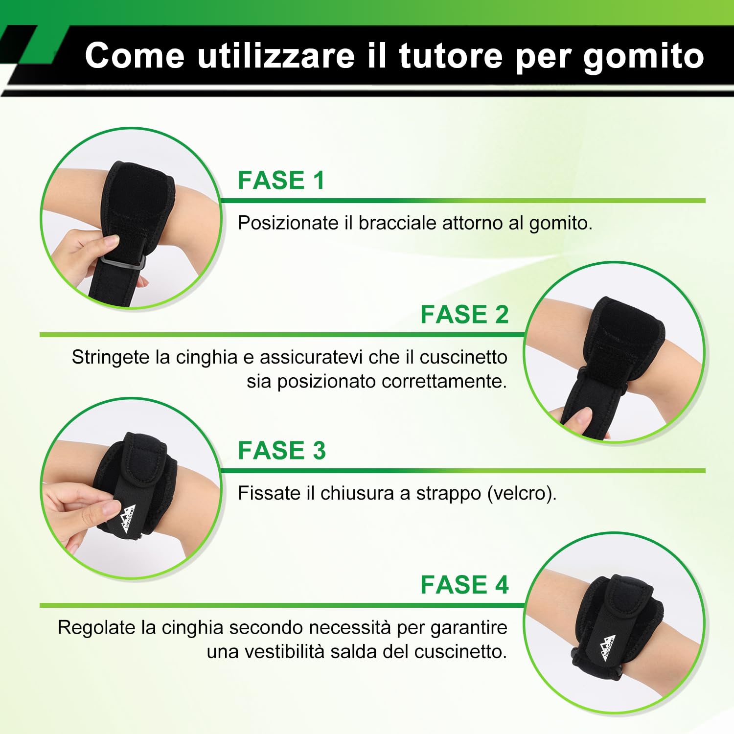 supregear Tutore per Gomito Uomo Donna, Protezione Avambraccio per Tennis e Golf, Cinturino Regolabile con Cuscinetti a Compressione, Fascia Morbida per Sport e Vita Quotidiana, Nero (2 Pezzi)