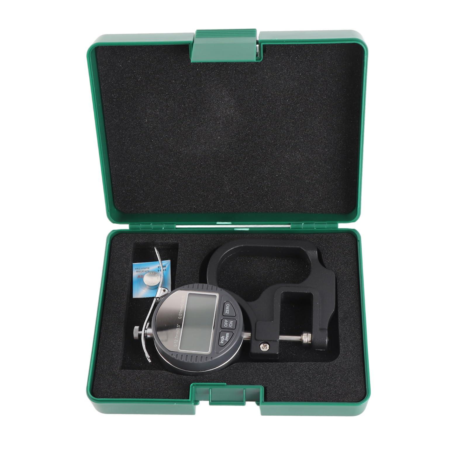Micrometro digitale per spessore Misuratore di spessore elettronico Misuratore di spessore di precisione 0,01 mm per pelle, legno, carta, gamma 0-12,7 mm, Strumento portatile