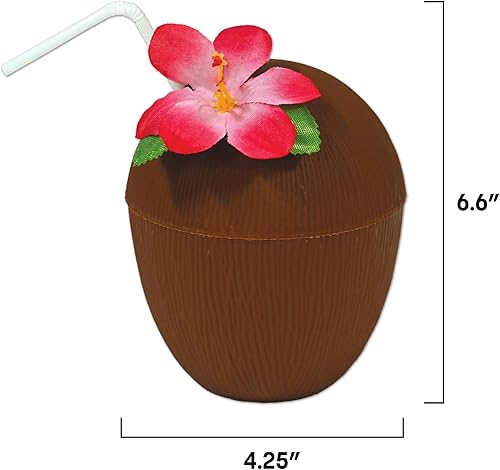Miniatura 2 de Beistle Taza de coco de plástico