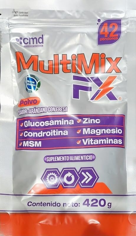 MULTIMIX Suplemento articular em pó com glucosamina, condroitina, MSM, alho, zinco e magnésio 420 g
