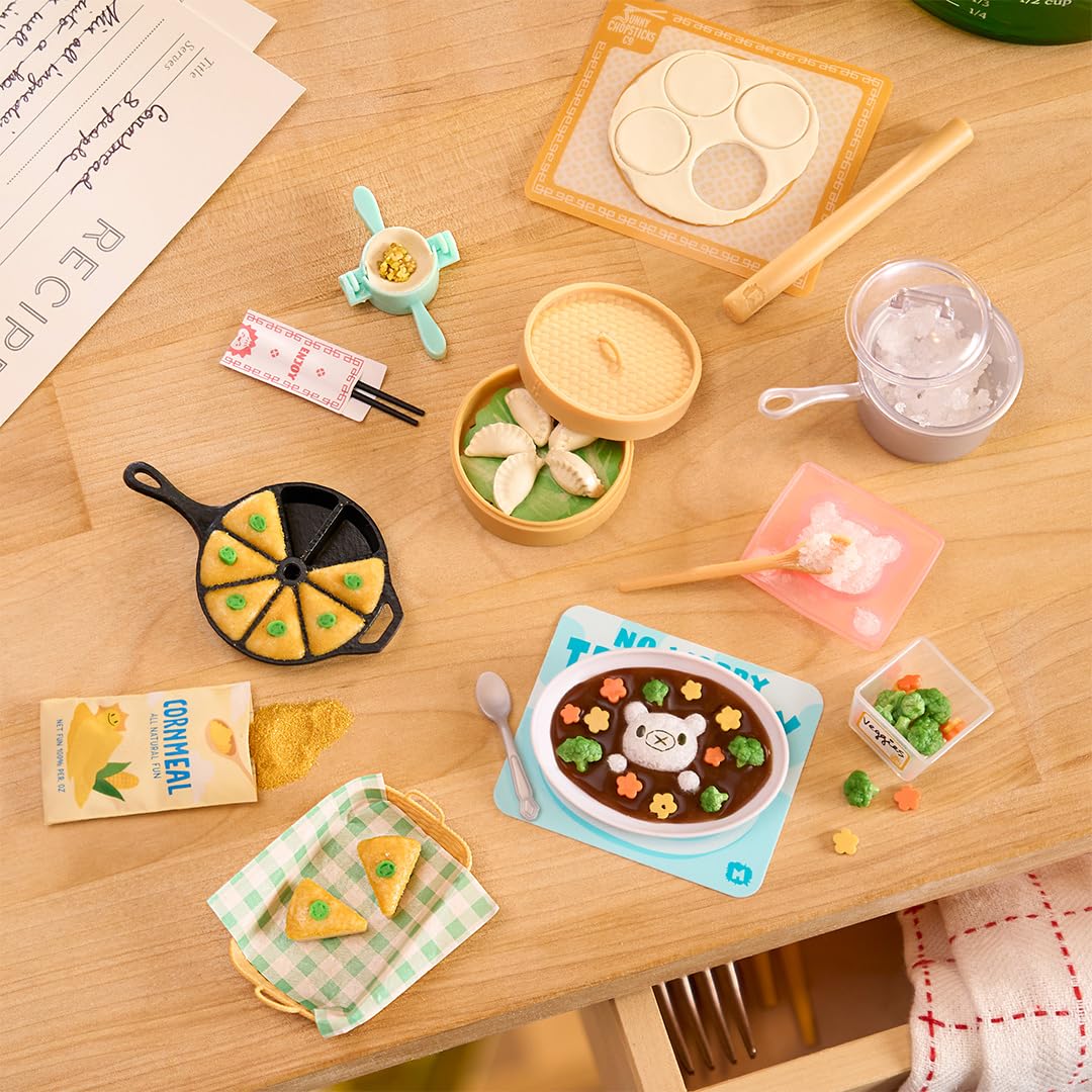 MGA Miniverse Make It Mini From Scratch seria 3 – DIY minifigurki o tematyce kulinarnej ze składnikami samoschnącymi i akcesoriami, 8 przepisów do zebrania, niejadalne, dla dzieci w wieku od 8 lat