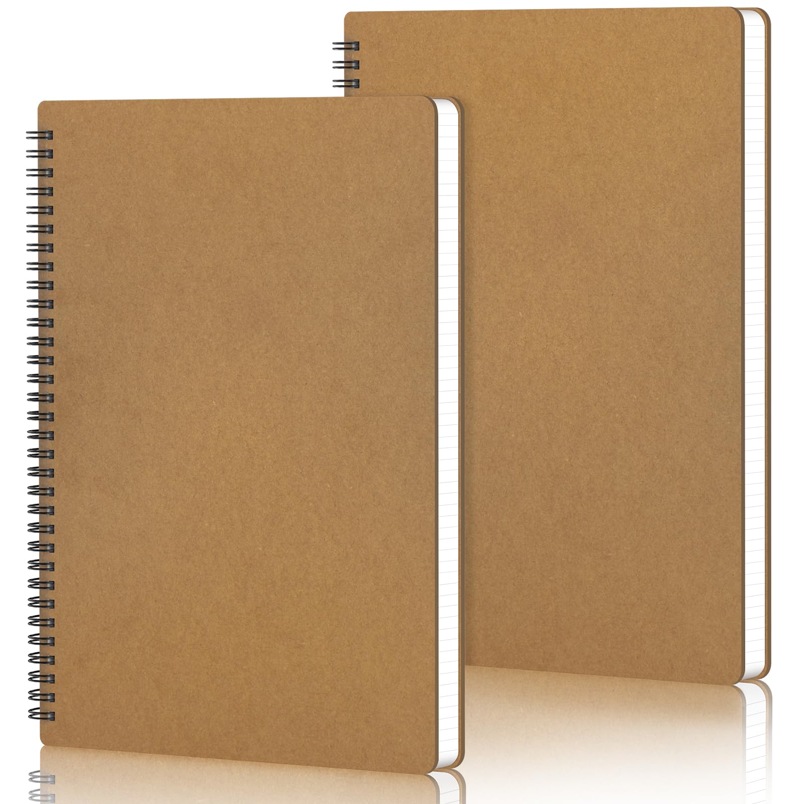 Yarotm Cuaderno Punteado A4 - Pack 2 Libretas Espiral 21x29.2cm - 100GSM Bloc de Notas Dot Grid Papel - 120 Páginas Cuaderno de Notas A4 - Espiral Kraft Para Escritura Diaria